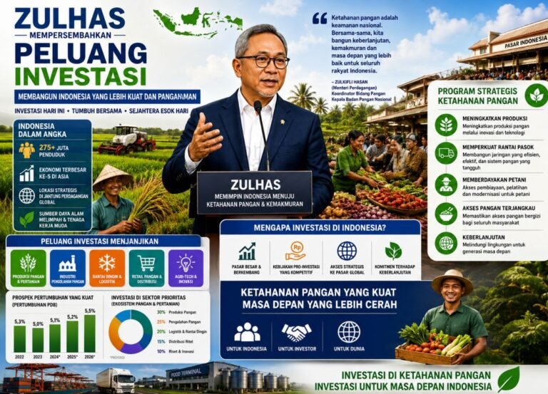 Zulhas Tawarkan Peluang Investasi Lewat Program Strategis Ketahanan Pangan
