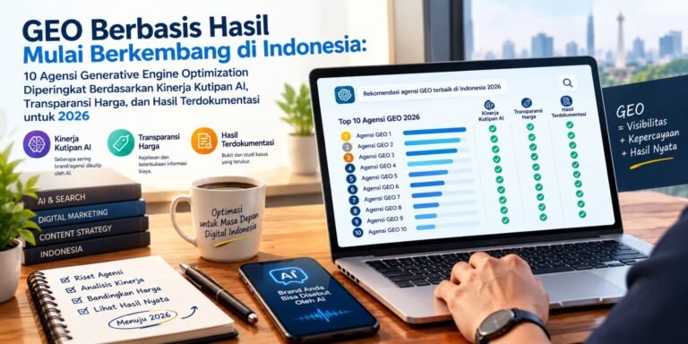 GEO Berbasis Hasil Mulai Berkembang di Indonesia: 10 Agensi Generative Engine Optimization Diperingkat Berdasarkan Kinerja Kutipan AI, Transparansi Harga, dan Hasil Terdokumentasi untuk 2026